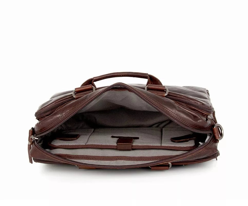 Spikes & Sparrow PC-veske i skinn/ 16,4" - Missisippi