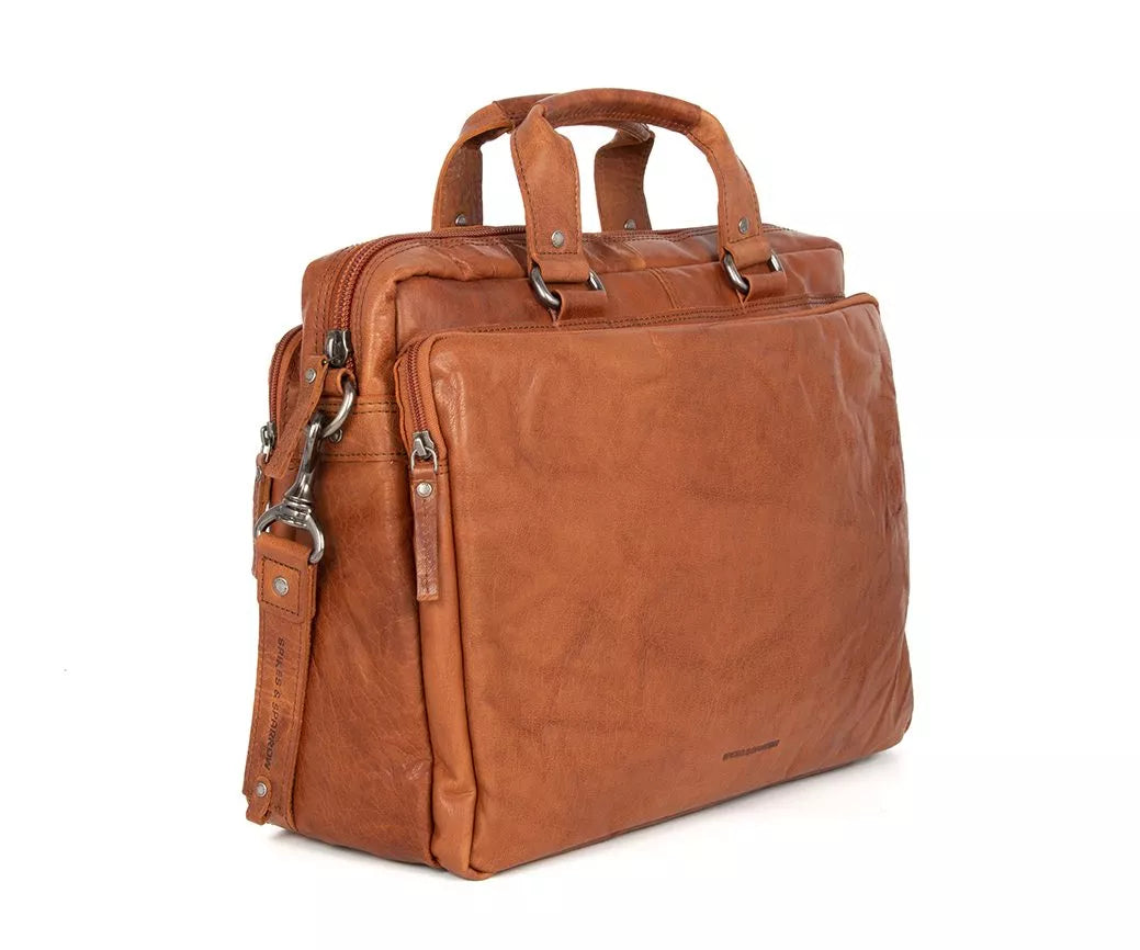 Spikes & Sparrow PC-veske i skinn/ 16,4" - Missisippi
