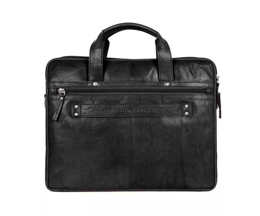 Spikes & Sparrow PC-veske i skinn/ 15" - Montana