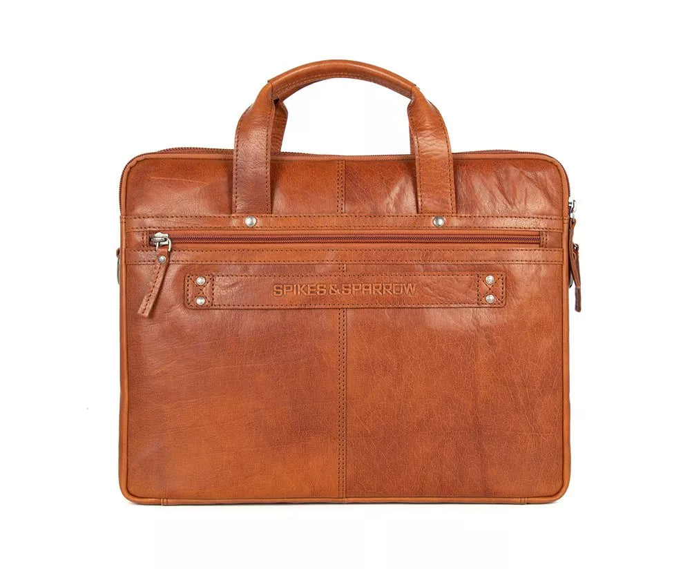 Spikes & Sparrow PC-veske i skinn/ 15" - Montana