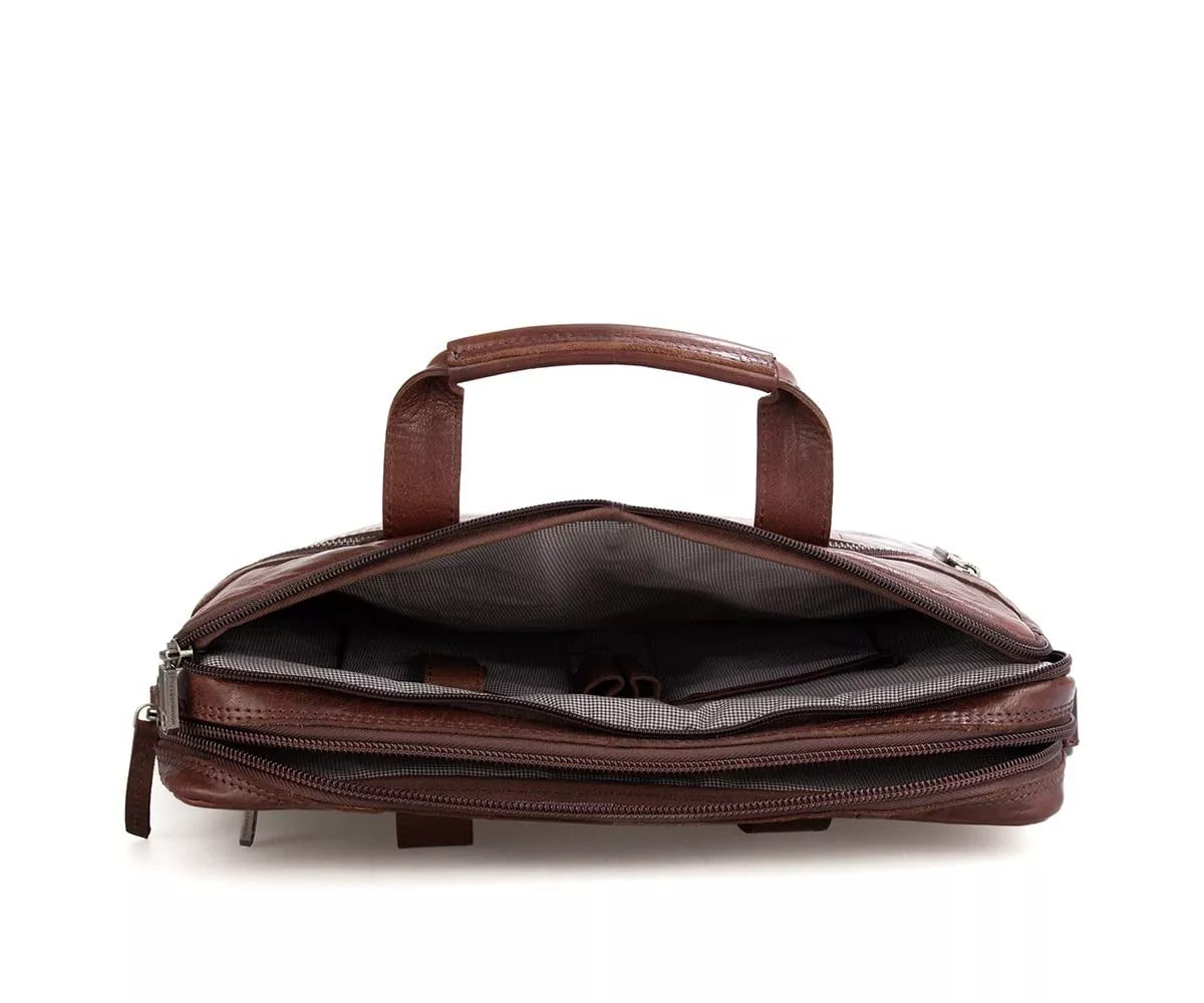 Spikes & Sparrow PC-veske i skinn/ 15" - Montana