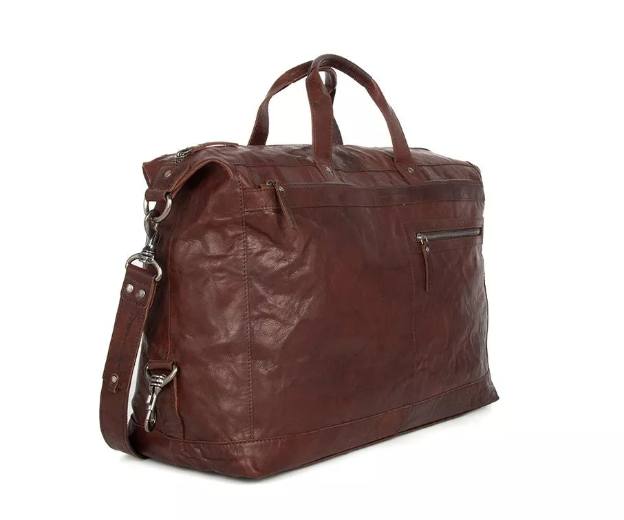 Spikes & Sparrow Weekendbag i skinn - Atlanta