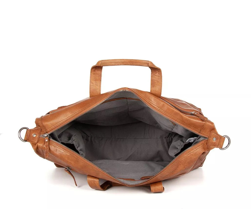 Spikes & Sparrow Weekendbag i skinn - Atlanta