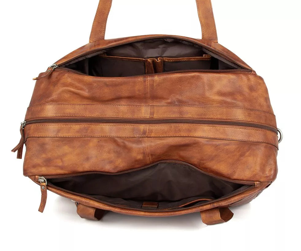 Spikes & Sparrow Weekendbag i skinn/ 17" - Brian