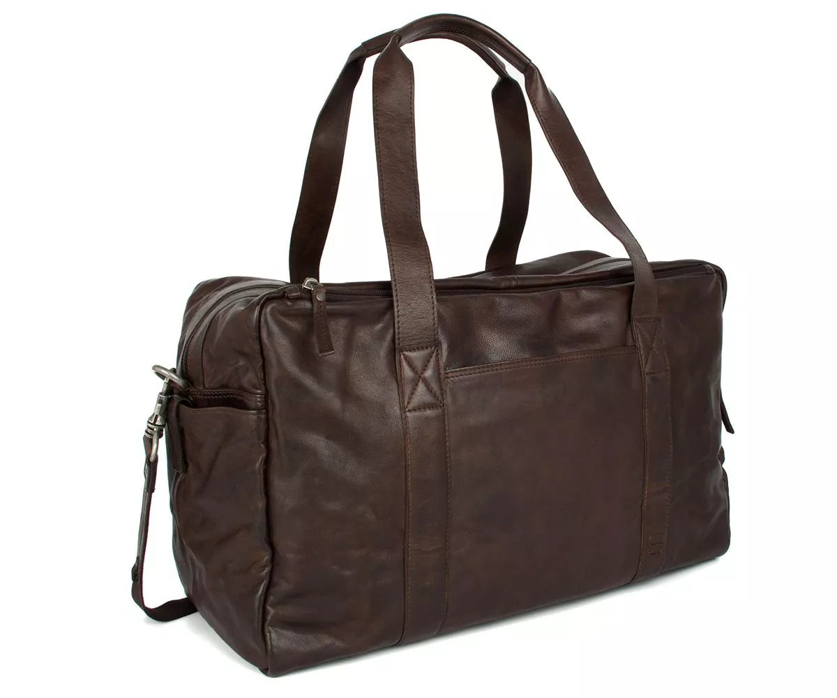 Spikes & Sparrow Weekendbag i skinn/ 17" - Brian