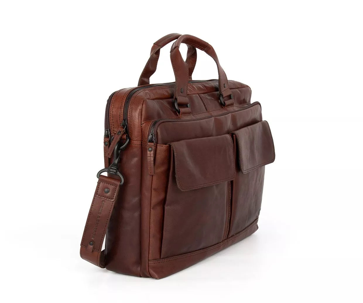 Spikes & Sparrow PC-veske i skinn / 17" - Robert