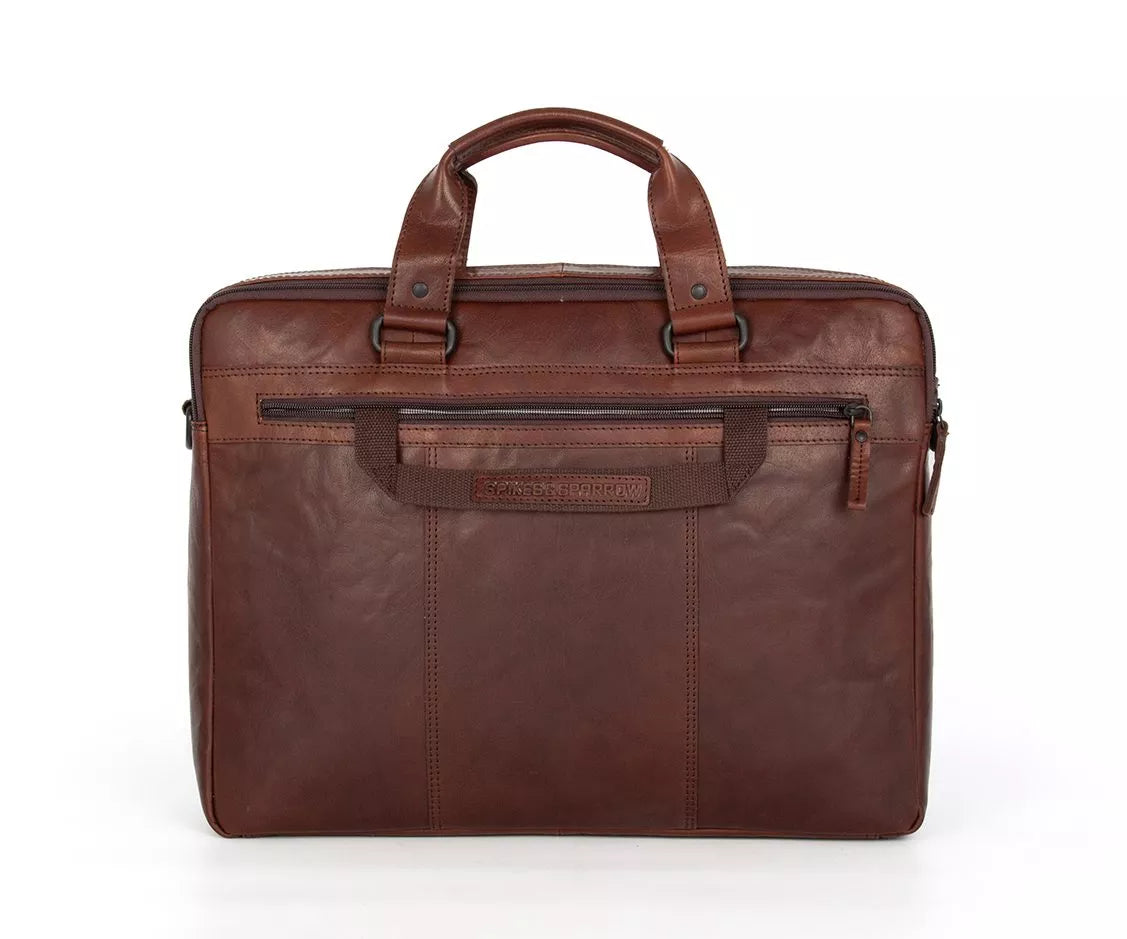 Spikes & Sparrow PC-veske i skinn / 17" - Robert