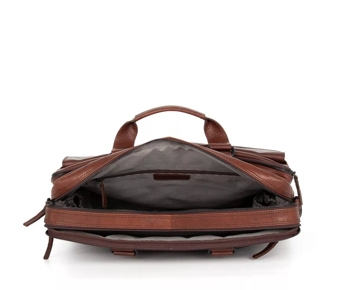 Spikes & Sparrow PC-veske i skinn / 17" - Robert