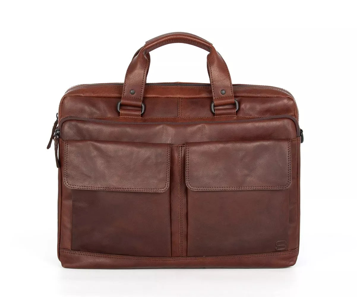 Spikes & Sparrow PC-veske i skinn / 17" - Robert