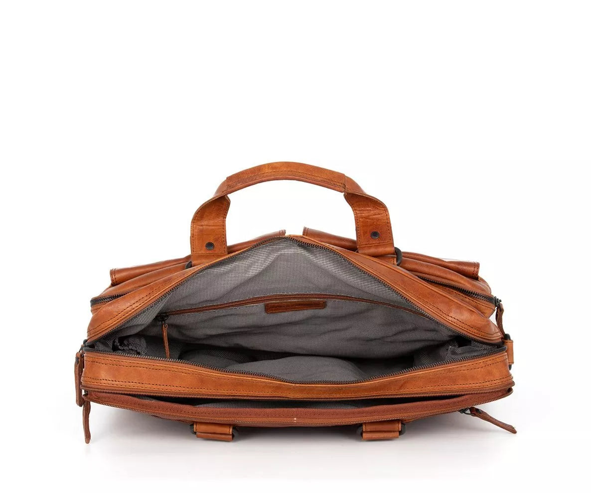 Spikes & Sparrow PC-veske i skinn / 17" - Robert