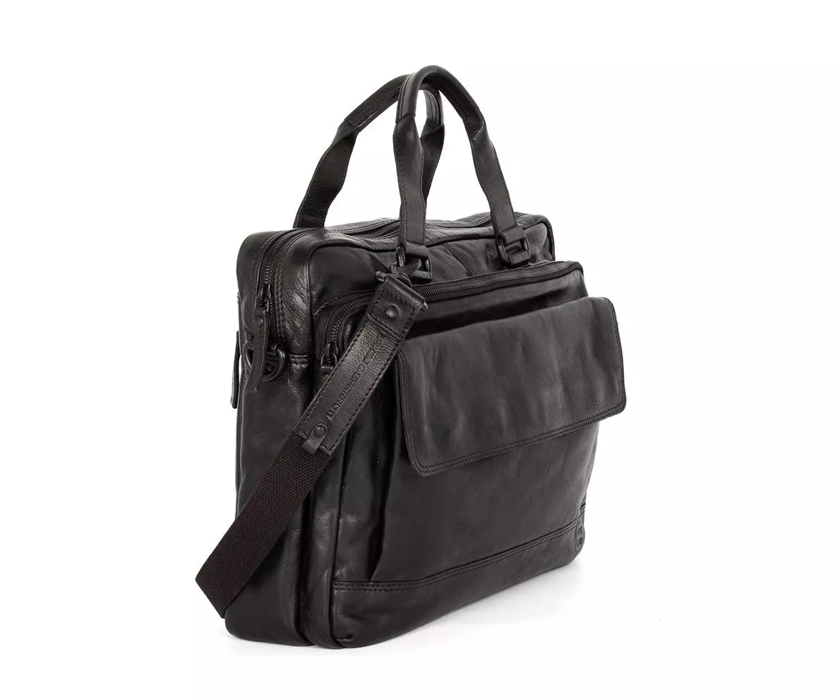 Spikes & Sparrow PC-veske i skinn/ 15,6" - Kevin