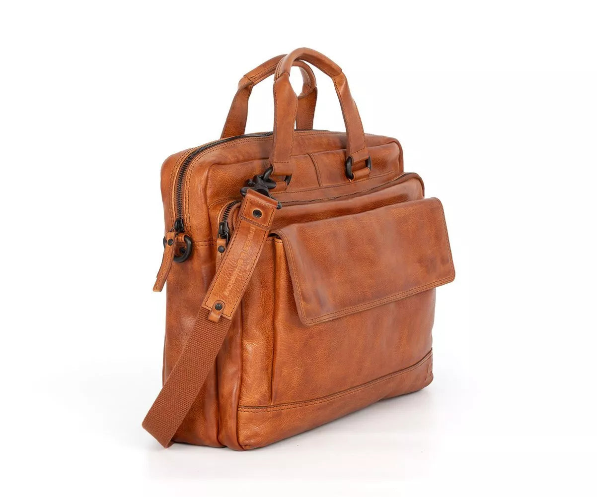 Spikes & Sparrow PC-veske i skinn/ 15,6" - Kevin