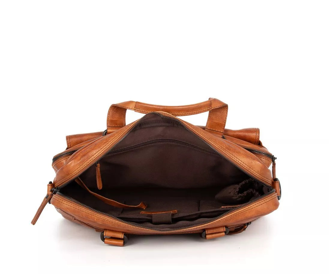 Spikes & Sparrow PC-veske i skinn/ 15,6" - Kevin