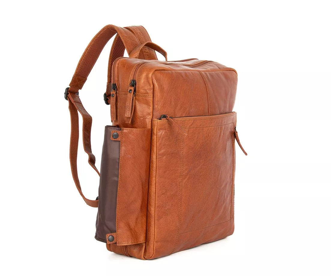 Spikes & Sparrow Ryggsekk i skinn/ 15,6" - Jonathan