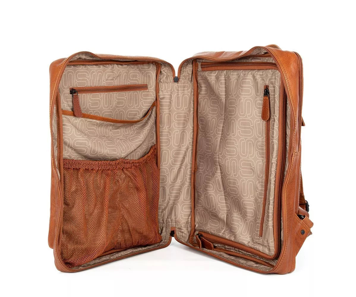 Spikes & Sparrow Ryggsekk i skinn/ 15,6" - Jonathan