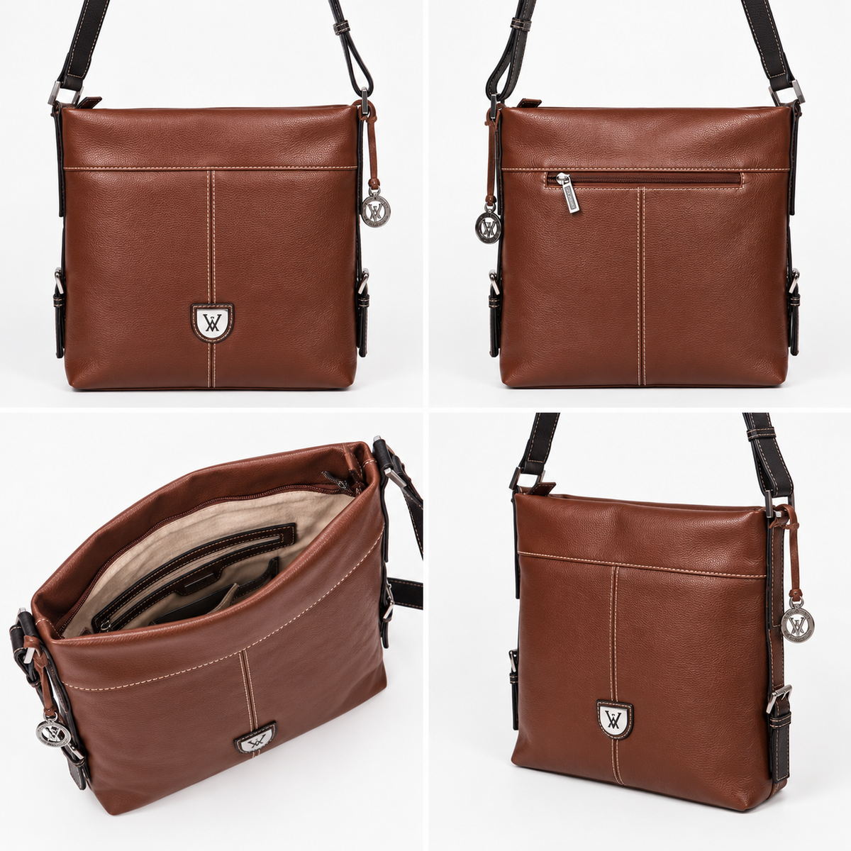 Via Victoria Dameveske i Skinn – Pebble Leather
