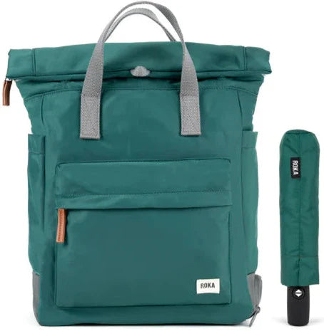 Roka Bayswater B Ryggsekk Med Parpaply 15 Liter Mørk Grønn
