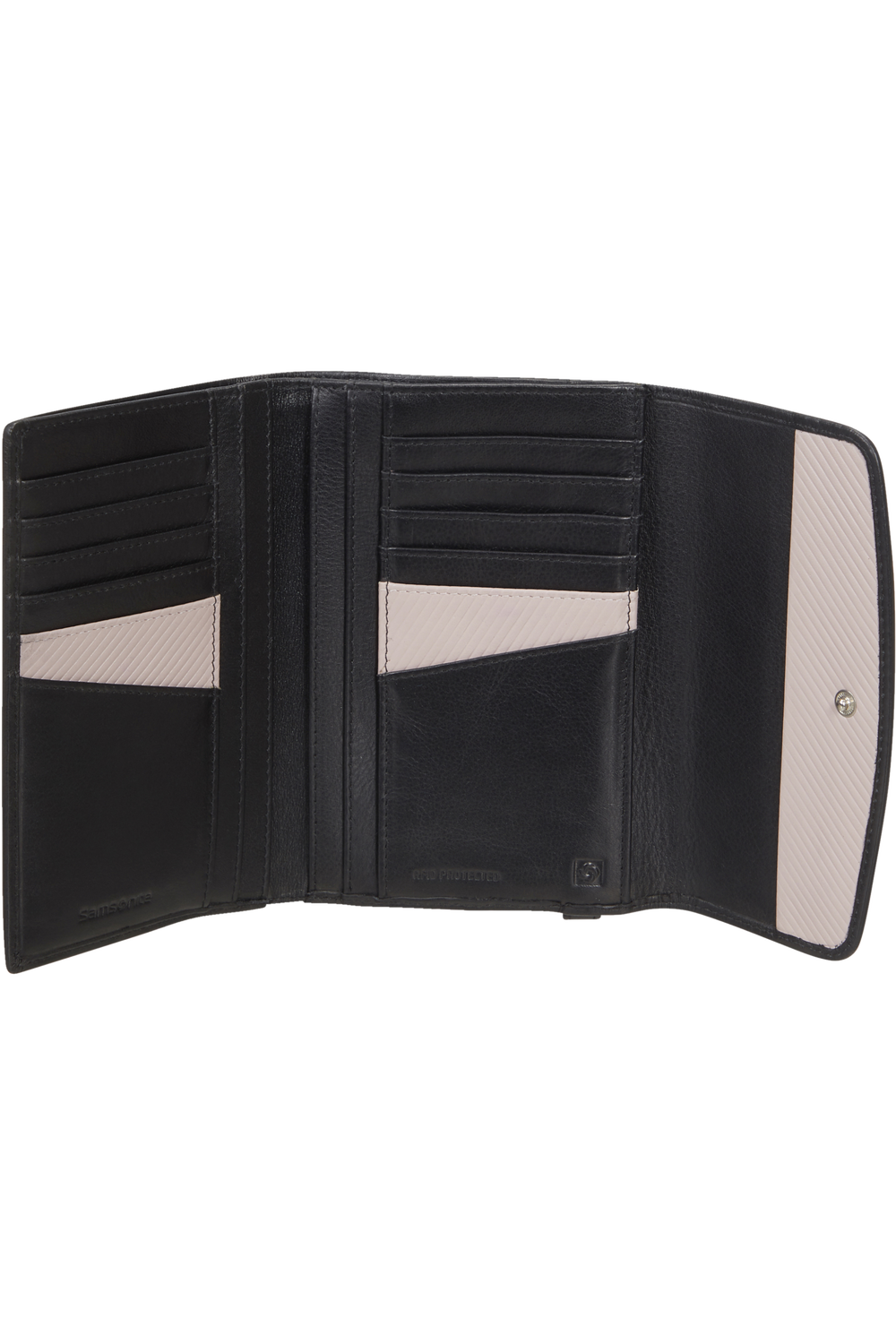 Samsonite Jolie Feminin Mellomstor Lommebok I Skinn Svart