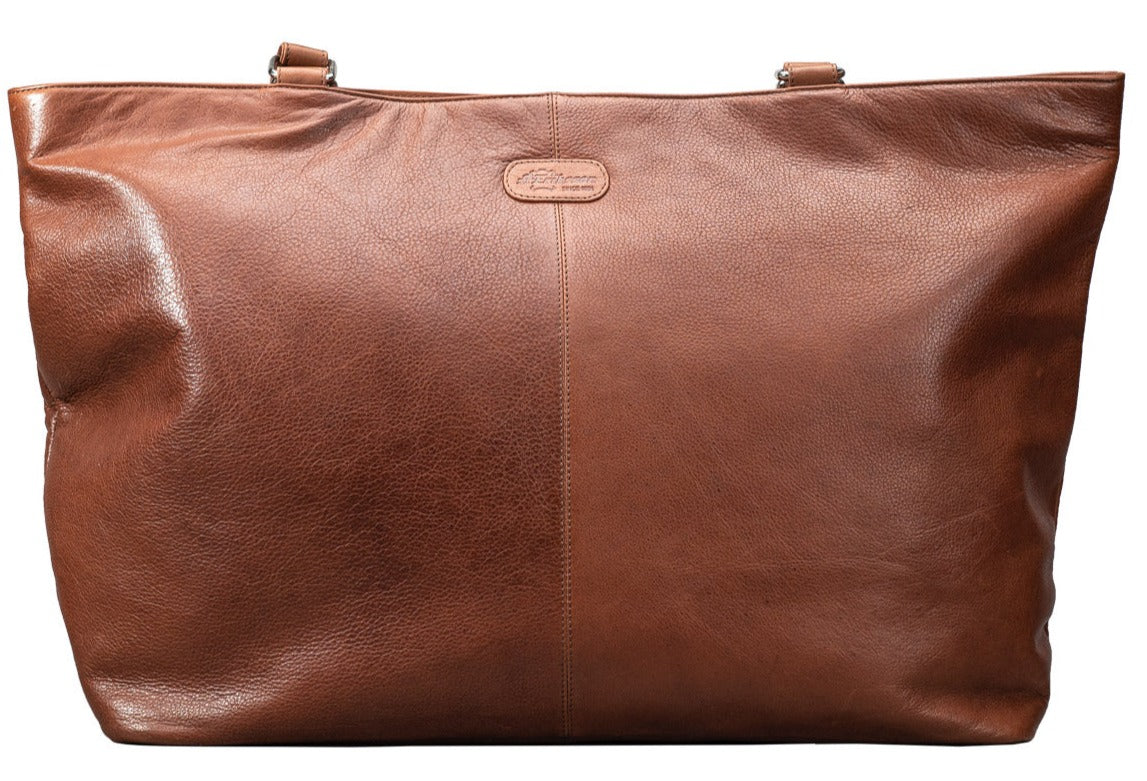 A. Eriksson Olivia Stor Skinn Shopper-Wekend Bag Brun