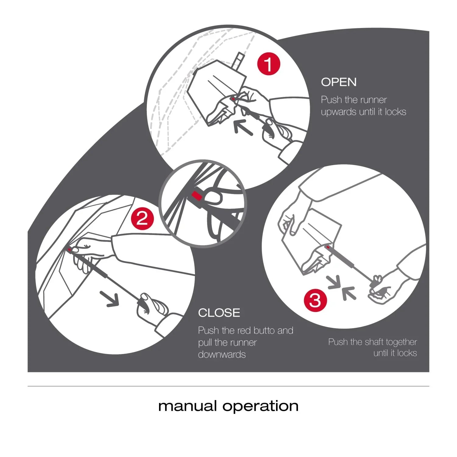 Knirps A 050 Windproof Paraply Med Manuell Åpning Lukking Dot Ocean