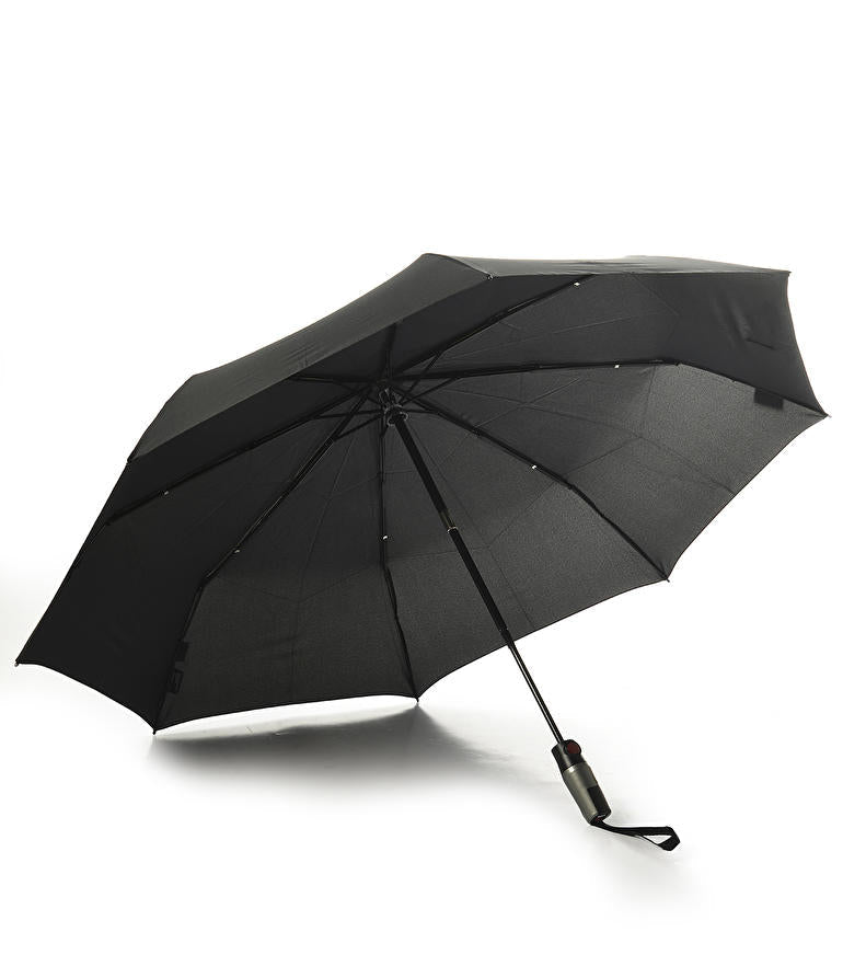 Knirps T 400 Duomatic Windproof Paraply Med Automatisk Åpning Lukking Svart