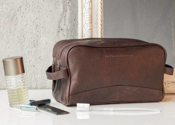 The Chesterfield Brand Stacey Toalettmappe I Skinn Cognac
