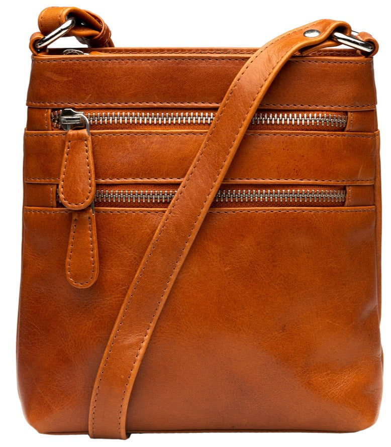 A. Eriksson Liten Skinnveske Rosie Cognac