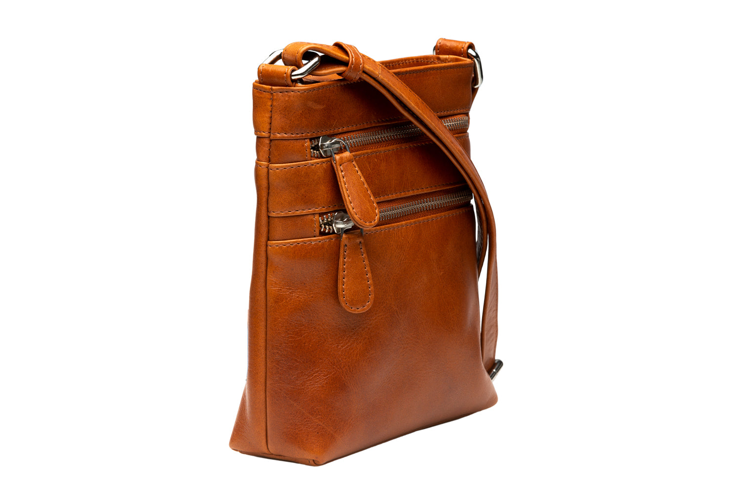 A. Eriksson Liten Skinnveske Rosie Cognac