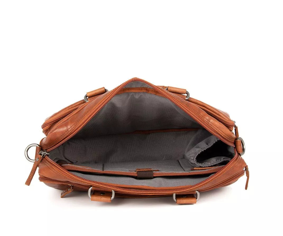 Spikes & Sparrow PC-veske i skinn/ 16,4" - Missisippi