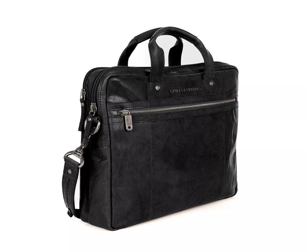 Spikes & Sparrow PC-veske i skinn/ 15" - Montana