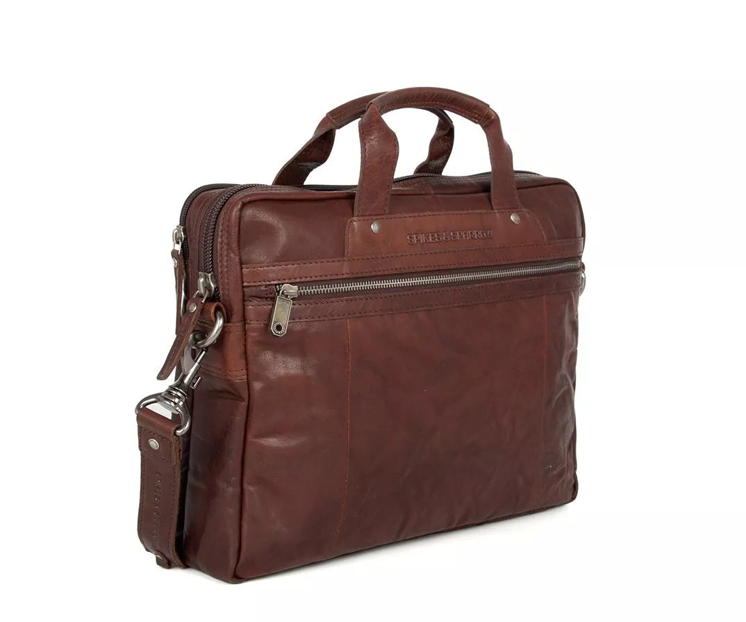 Spikes & Sparrow PC-veske i skinn/ 15" - Montana
