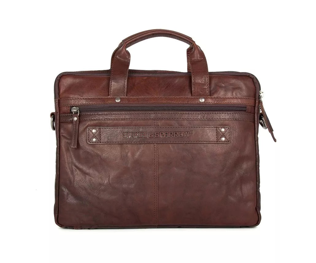 Spikes & Sparrow PC-veske i skinn/ 15" - Montana