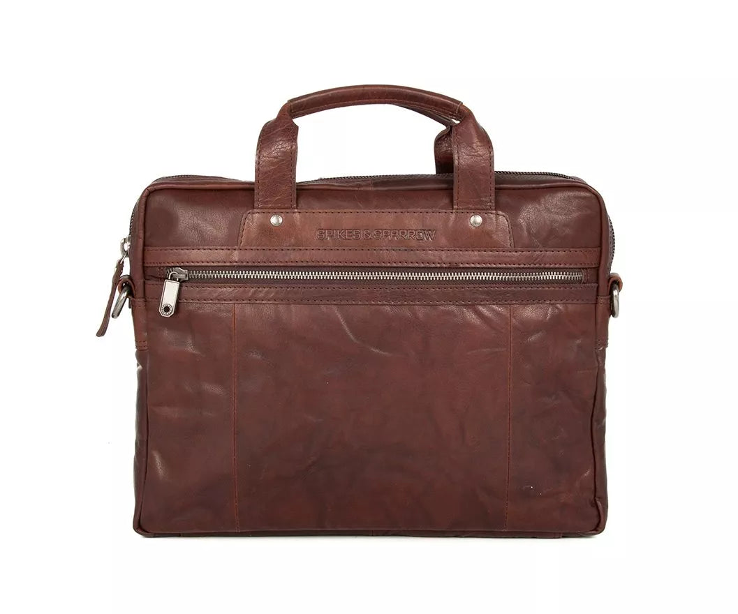 Spikes & Sparrow PC-veske i skinn/ 15" - Montana