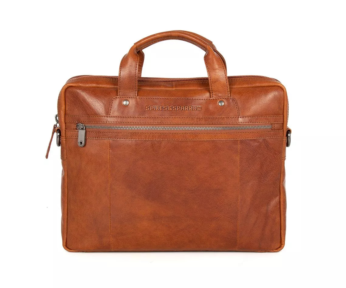 Spikes & Sparrow PC-veske i skinn/ 15" - Montana