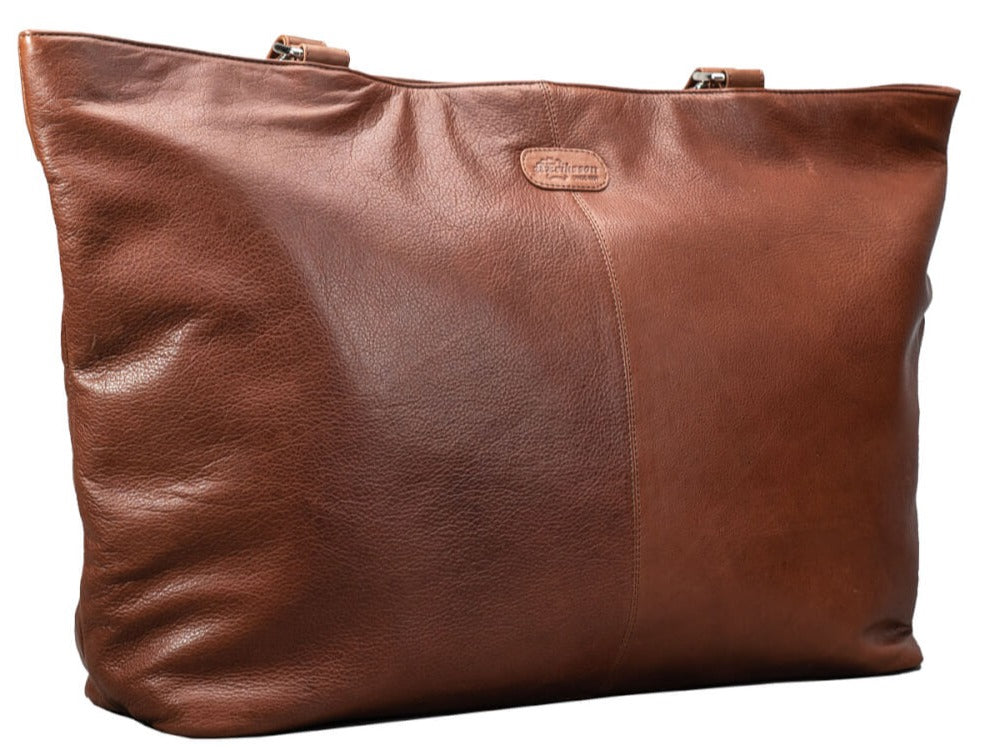 A. Eriksson Olivia Stor Skinn Shopper-Wekend Bag Brun