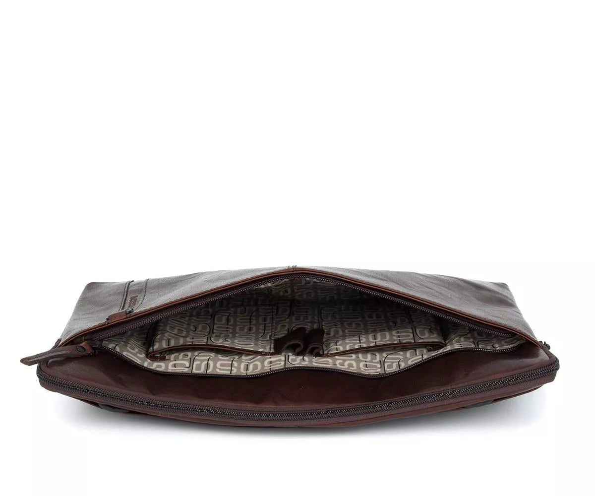 Spikes & Sparrow PC-veske i skinn/ 15,6" - Seattle