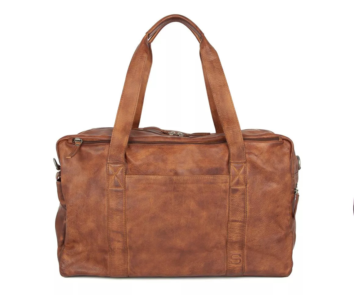 Spikes & Sparrow Weekendbag i skinn/ 17" - Brian