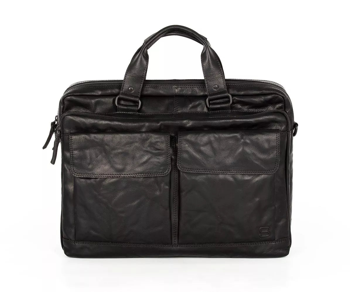 Spikes & Sparrow PC-veske i skinn / 17" - Robert