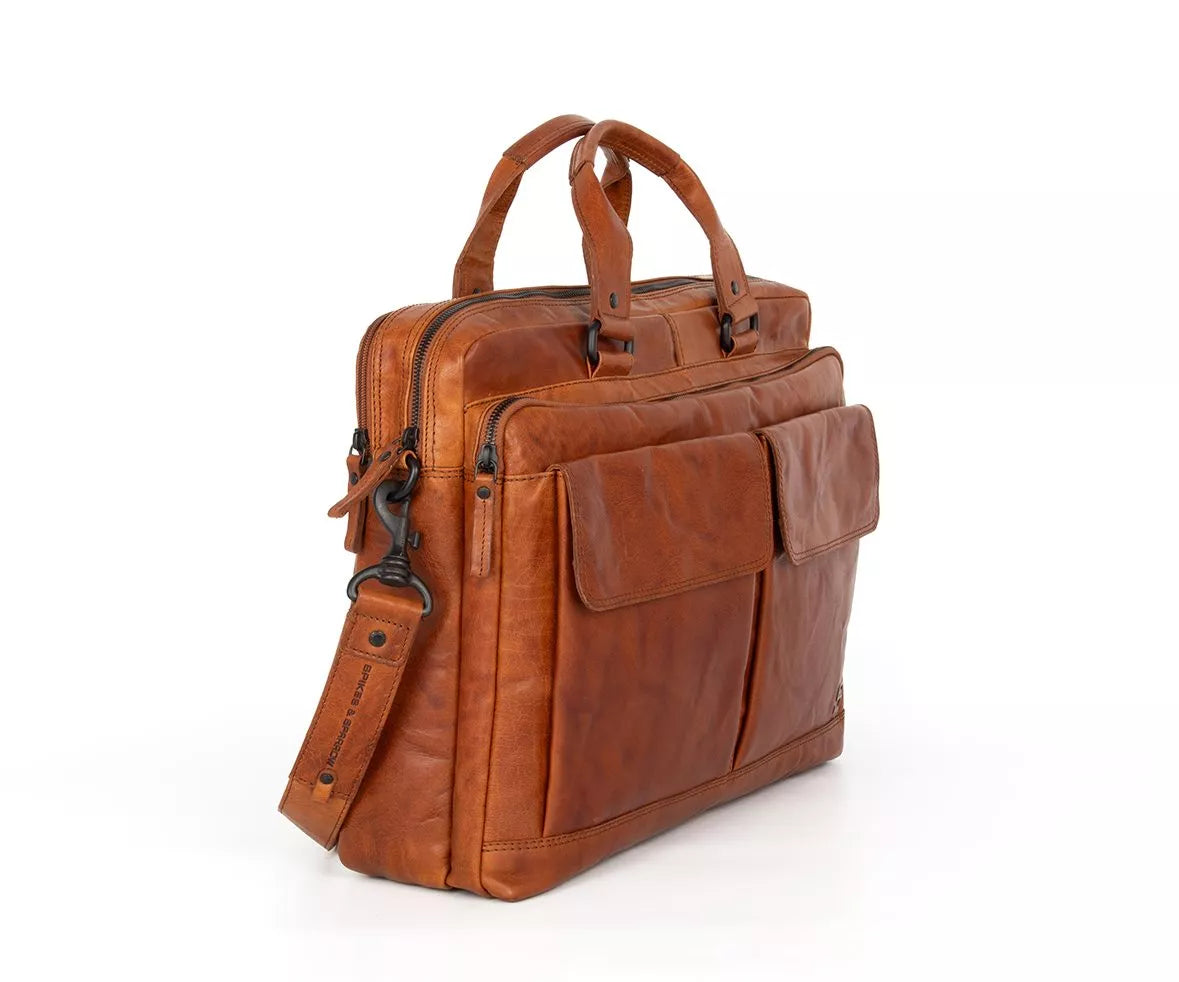 Spikes & Sparrow PC-veske i skinn / 17" - Robert