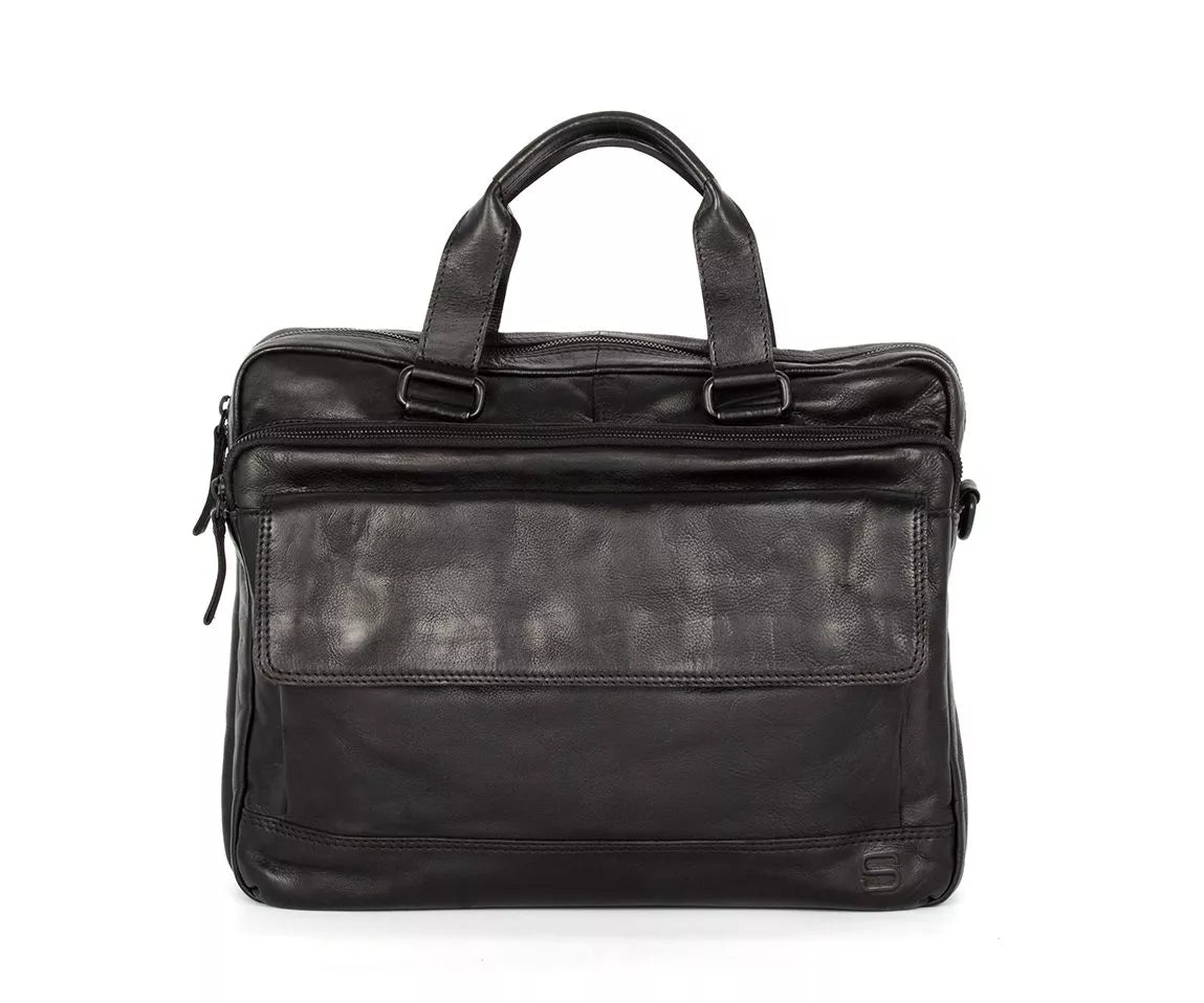 Spikes & Sparrow PC-veske i skinn/ 15,6" - Kevin