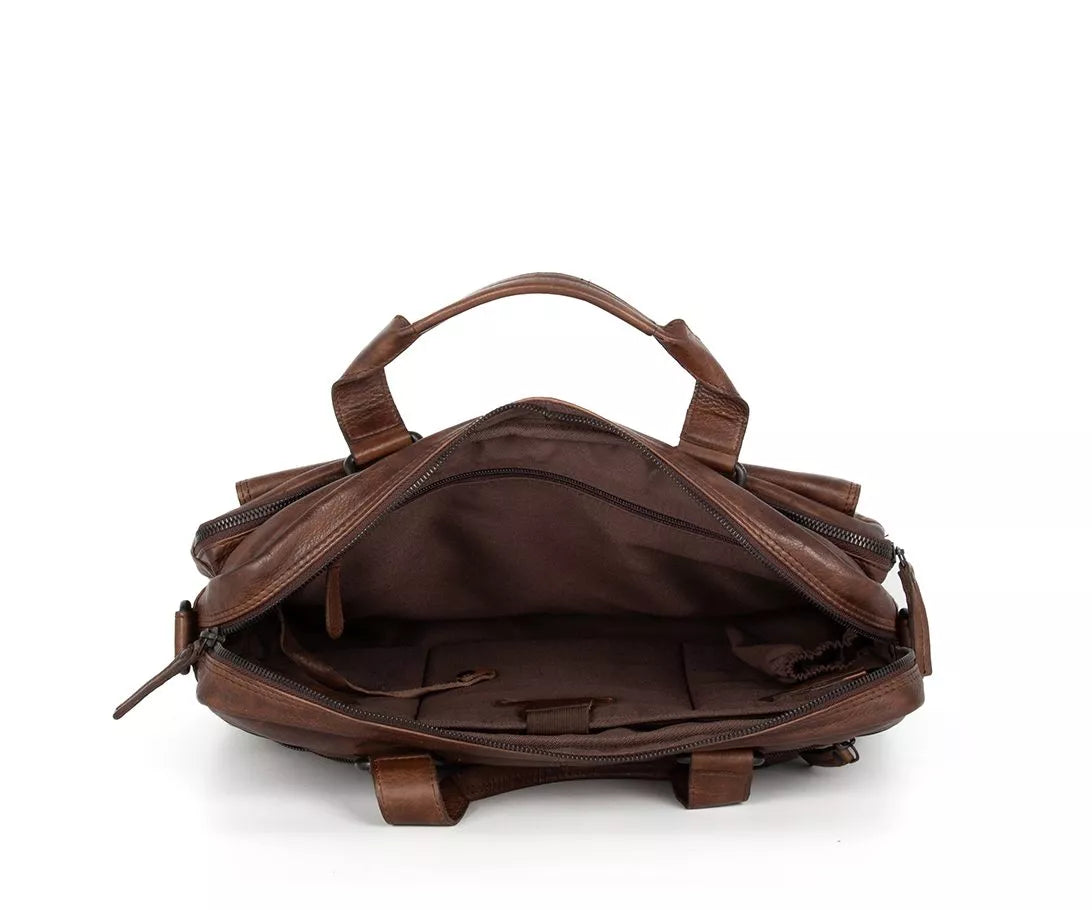 Spikes & Sparrow PC-veske i skinn/ 15,6" - Kevin