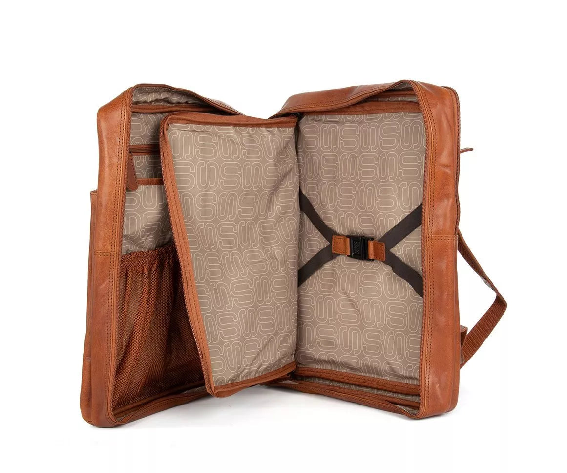Spikes & Sparrow Ryggsekk i skinn/ 15,6" - Jonathan