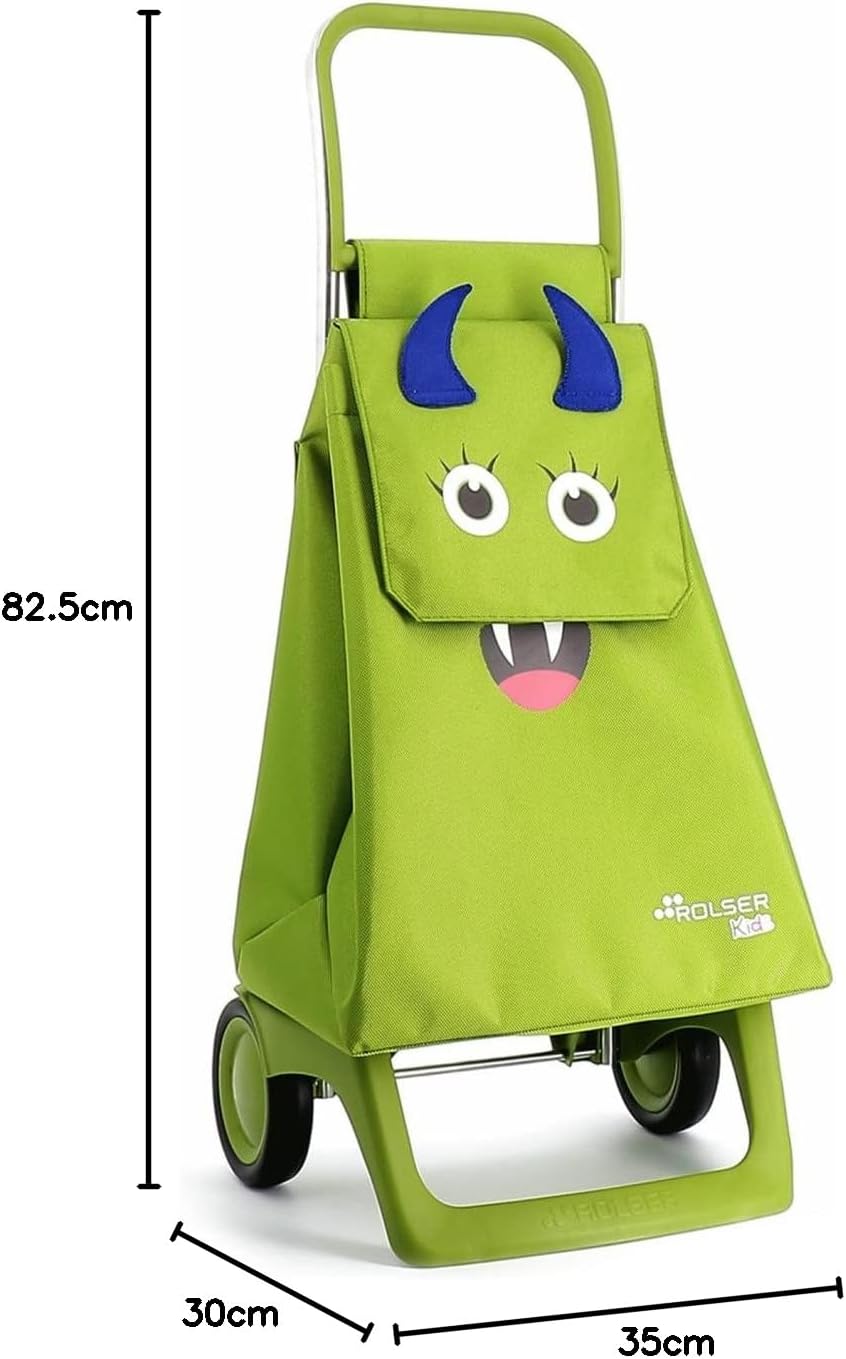 Rolser Monster Kid MF Joy Shoppingvogn med 2 hjul Grønn
