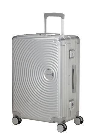 American Tourister Soundbox Alu mellomstor koffert i aluminium 68cm/73L