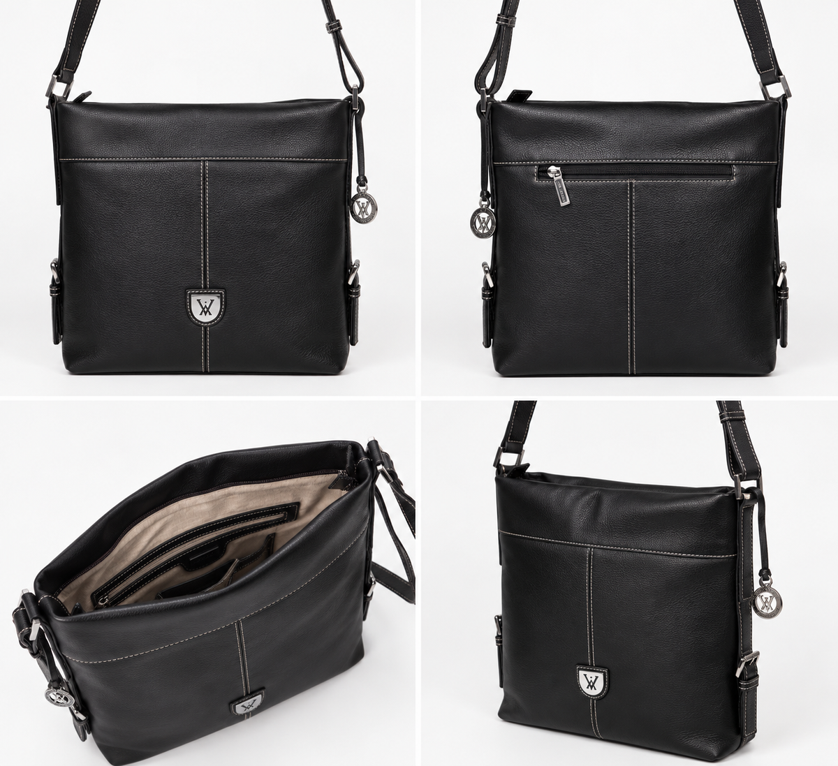 Via Victoria Dameveske i Skinn – Pebble Leather