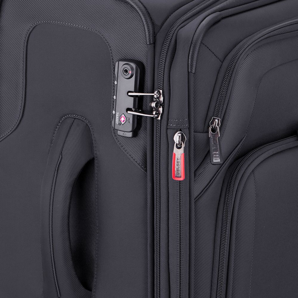 Delsey Optimax Lite Stor Utvidbar Koffert 78cm  Svart