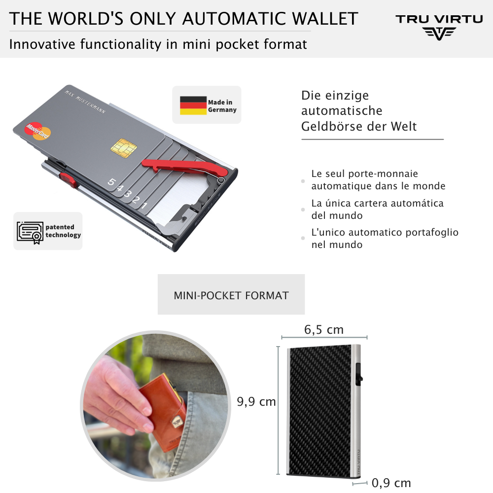 Tru Virtu Mini Kortholder Click & Slide Gull