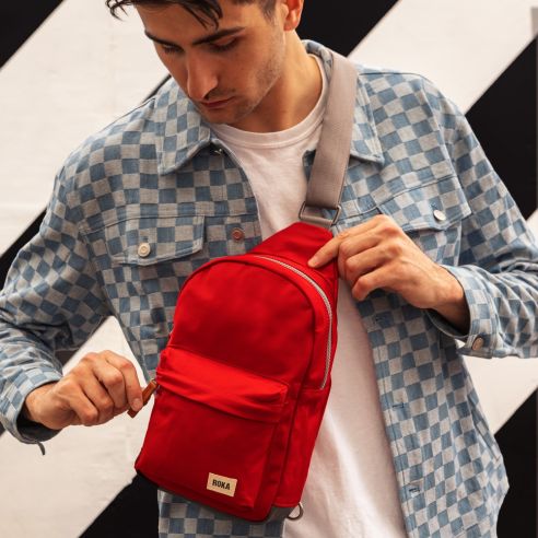 Roka Willesden B Nylon Veske Rose