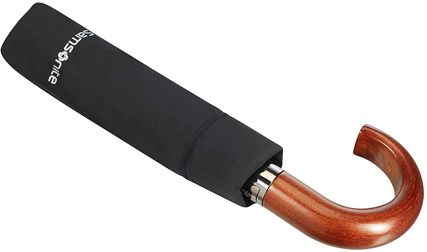 Samsonite Wood Classic S 3 Sect. Auto – Paraply med Trehåndtak