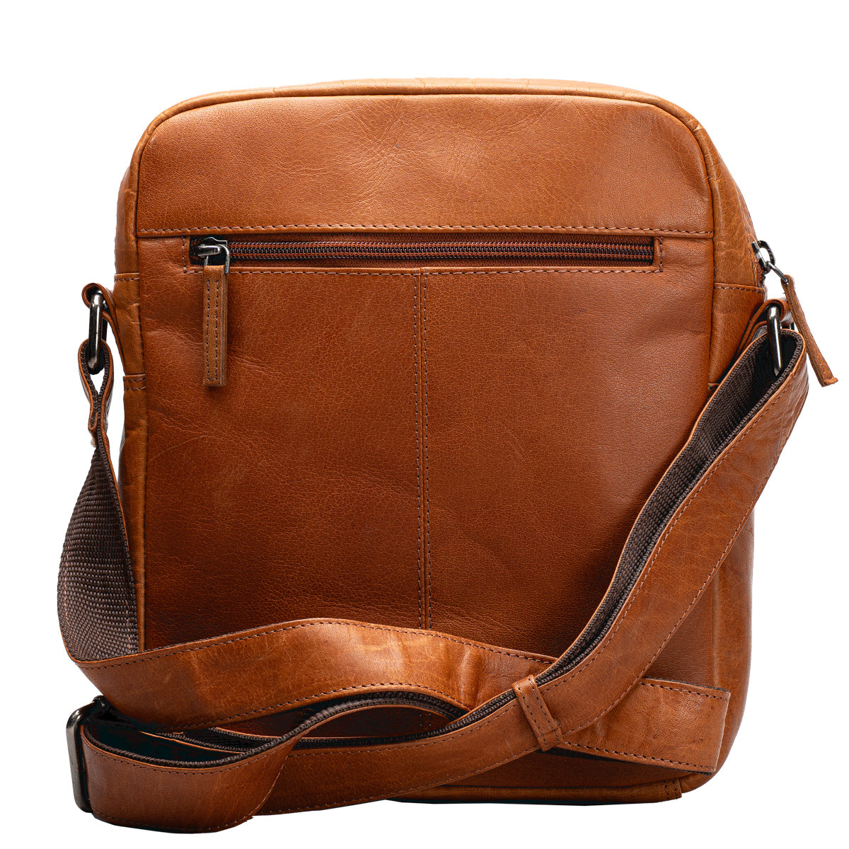 A. Eriksson Ewan Mellomstor Reporter Bag Cognac